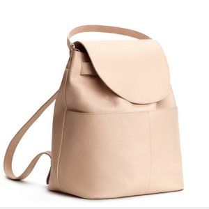 Cuyana Leather Large Backpack Blush Pink Peach Peb